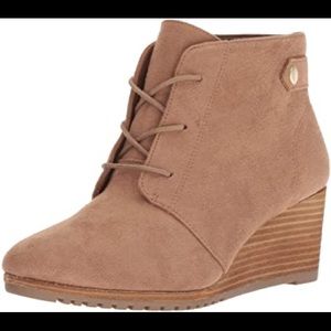Brown Wedge Booties
